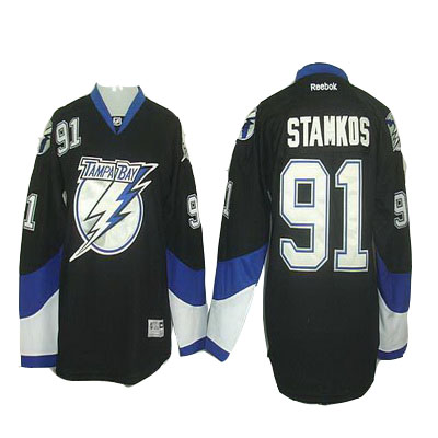 durable Tampa Bay Lightning 91 Steven Stamkos Black Youth NHL Hockey Jersey